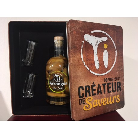 COFFRET METAL RHUM DE CED POMME GINGEMBRE